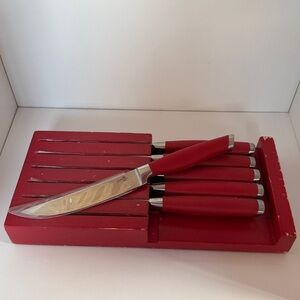 Fiesta Dishes FiestaWare Scarlet Red Cutlery Block - RETIRED Homer Laughlin Co